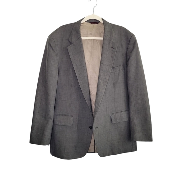 Nordstrom J&F Men's Suit Jacket Size 44R Olive Green 2-Button Closure - Picture 11 of 11